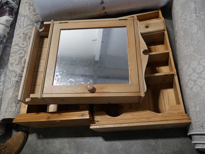 Lot 1584 - 3 pieces of pine incl. hanging single door...