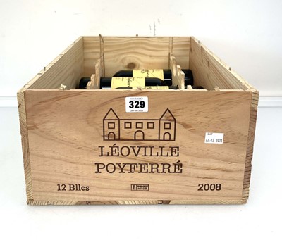 Lot 329 - A part wooden case of 6 bottles of 2008...