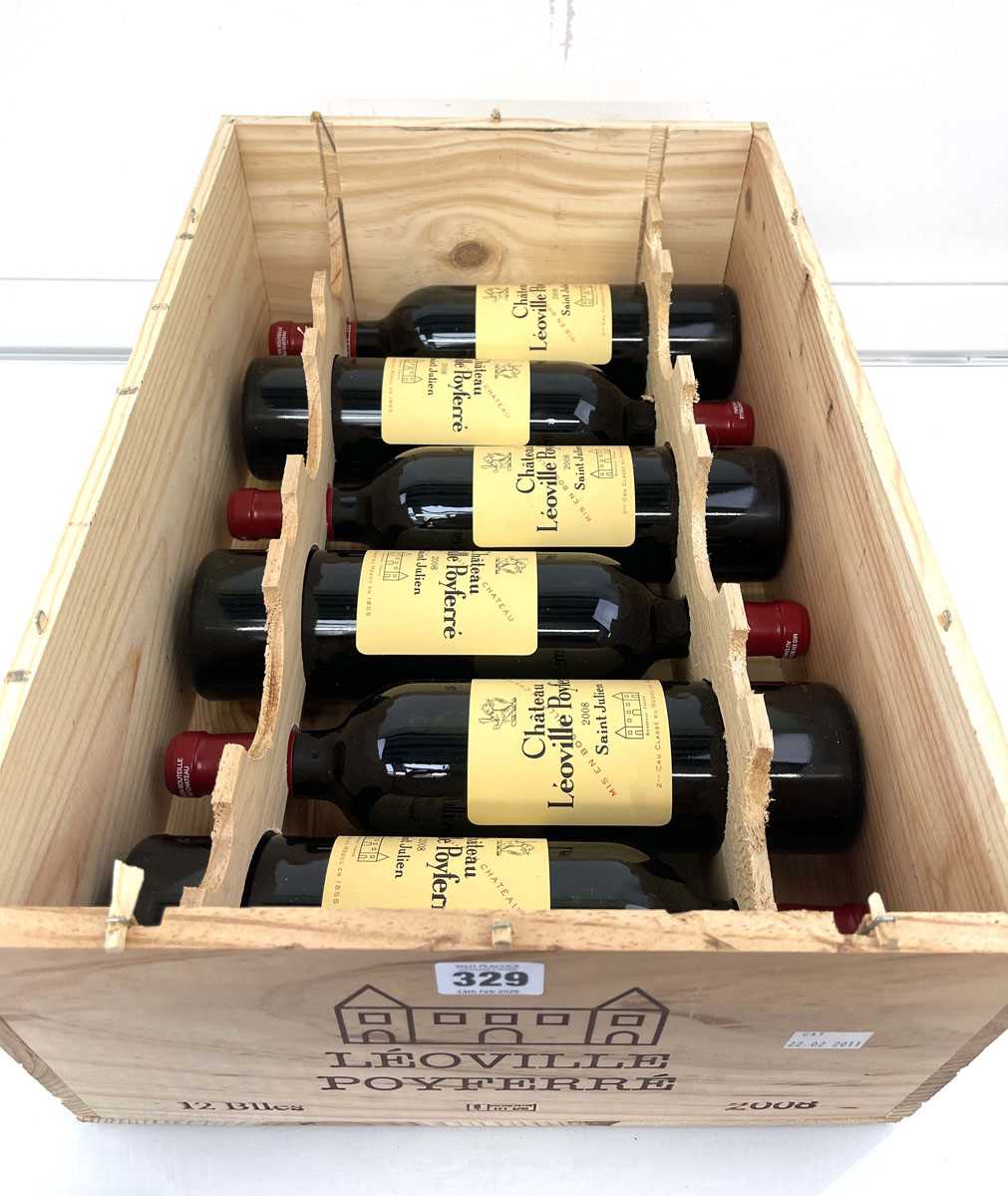 Lot 329 - A part wooden case of 6 bottles of 2008...