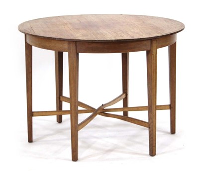 Lot 235 - A 1930-50's oak and strung circular occasional...