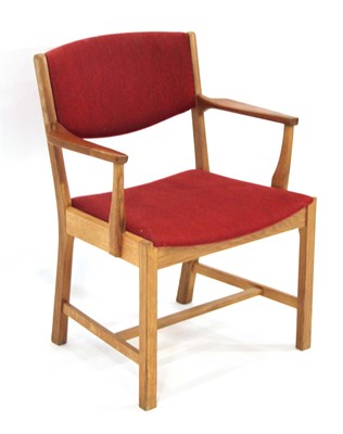 Lot 239 - A 1960's Danish teak and oak elbow chair by...