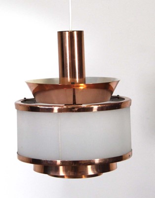 Lot 146 - A 1970's Danish perspex and copper finished...