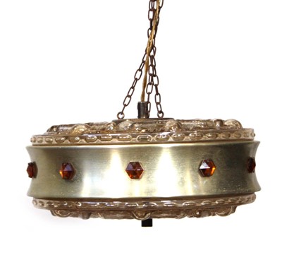Lot 174 - A 1970's Danish spun aluminium ceiling light...