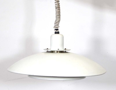 Lot 175 - A 1970's white enamelled two-tier ceiling...