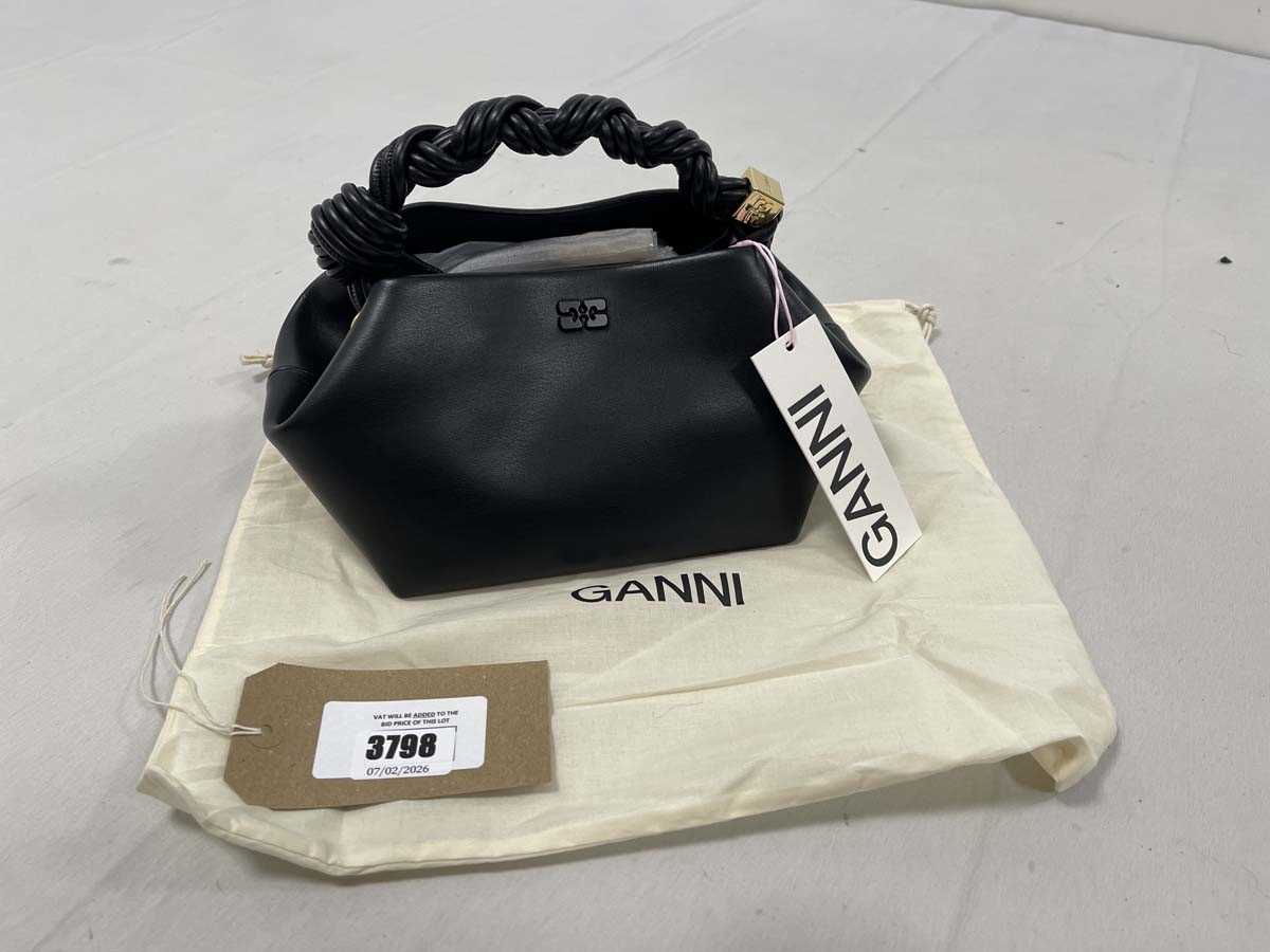 Lot Ganni handbag in black with dust bag