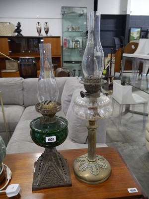 Lot 1038 - 2 various oil lanterns