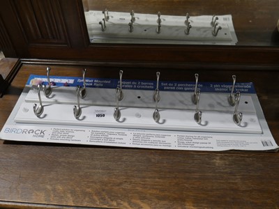 Lot 1059 - Twin pack of Birdrock Home mounted hook rails