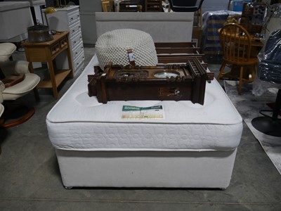 Lot 1060 - Restwell Belfast divan double bed in a cream...