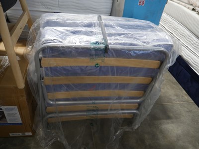 Lot 1083 - Folding metal single guest bed with mattress
