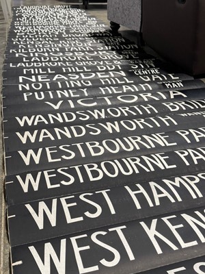 Lot 1301 - 2 linen backed continuous banners of...