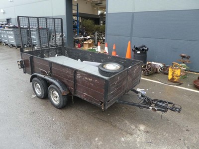 Lot 4220 - Tandem axle 4 wheel utility trailer plus 2...