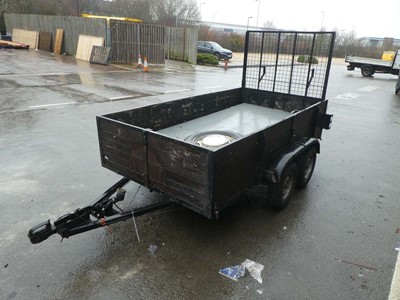 Lot 4220 - Tandem axle 4 wheel utility trailer plus 2...
