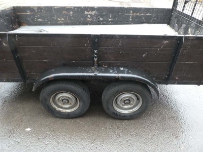 Lot 4220 - Tandem axle 4 wheel utility trailer plus 2...