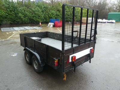 Lot 4220 - Tandem axle 4 wheel utility trailer plus 2...