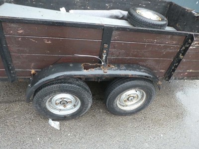 Lot 4220 - Tandem axle 4 wheel utility trailer plus 2...