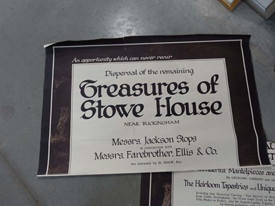 Lot 5036 - Large framed and glazed Stowe House auction...