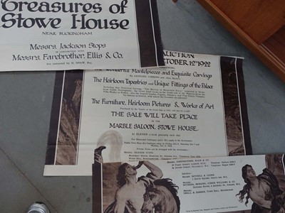 Lot 5036 - Large framed and glazed Stowe House auction...