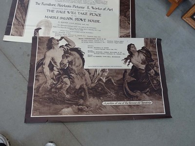 Lot 5036 - Large framed and glazed Stowe House auction...