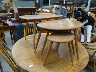 Lot 5175 - Ercol nest of 3 pebble tables
