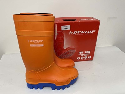 Lot Dunlop UK11 purofort thermo+ boots in orange -...