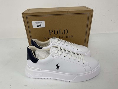 Lot Polo Ralph Lauren UK10 trainers in white - boxed