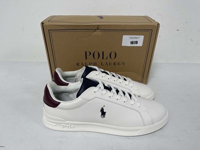 Lot Polo Ralph Lauren UK10 trainers in white - boxed