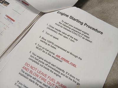 Lot 4537 - Maddox Jet Super Syclone pulse jet engine with...