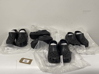 Lot 4x Pairs of Mega Crush Crocs in black