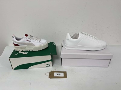 Lot 2x Boxed pairs of trainers to include Puma UK4...