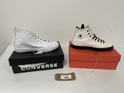Lot 2x Boxed pairs of Converse trainers both size UK8