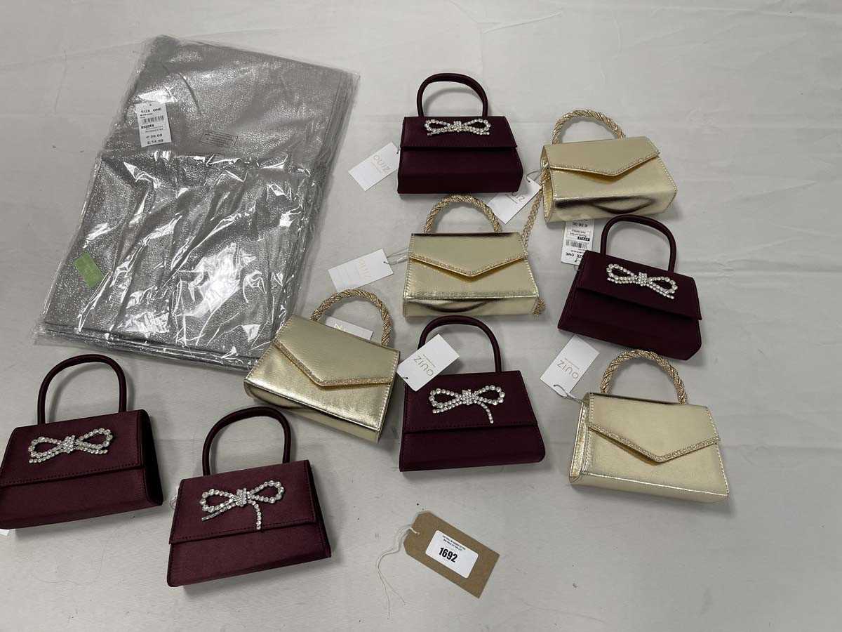 Lot Selection of Quiz handbags and scarfs