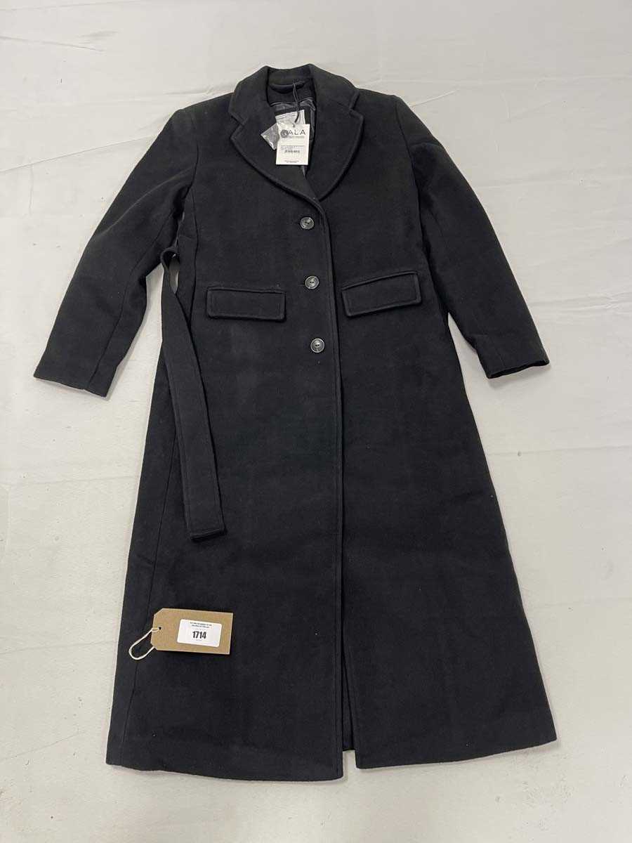 Lot T/ALA wool blend oversized coat in black size XS