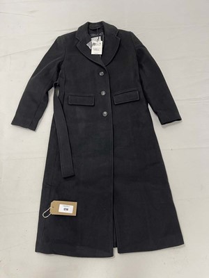Lot T/ALA wool blend oversized coat in black size XS
