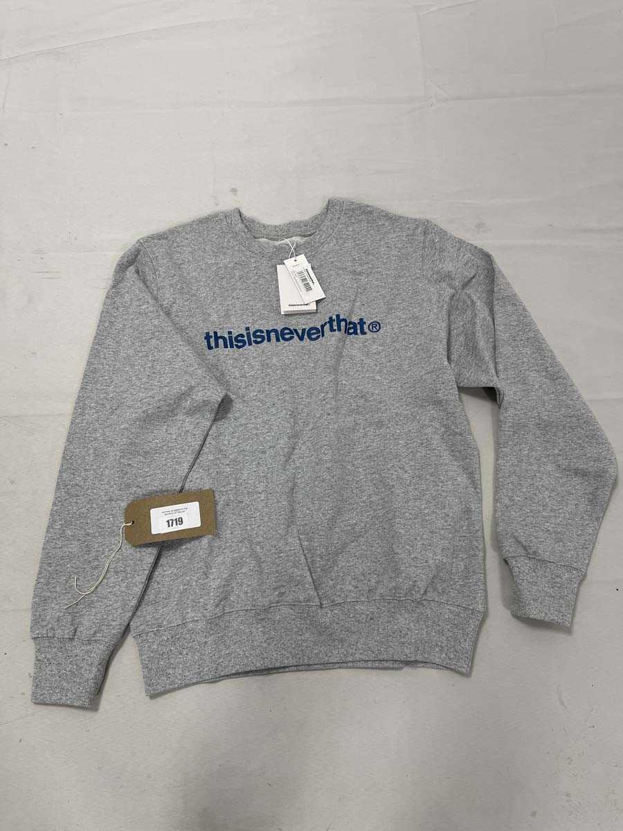 Lot Thisisneverthat T-Logo crew sweatshirt in grey...