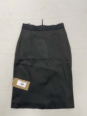 Lot Dolce & Gabbana black satin look pencil skirt...
