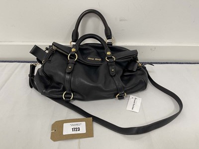 Lot Miu Miu vintage large handbag in black (signs...