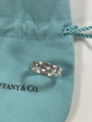 Lot Tiffany & Co 1837 ring in 925 silver with dust...