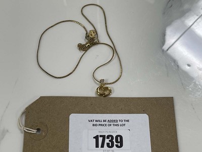 Lot Dior Vintage logo gold plated necklace