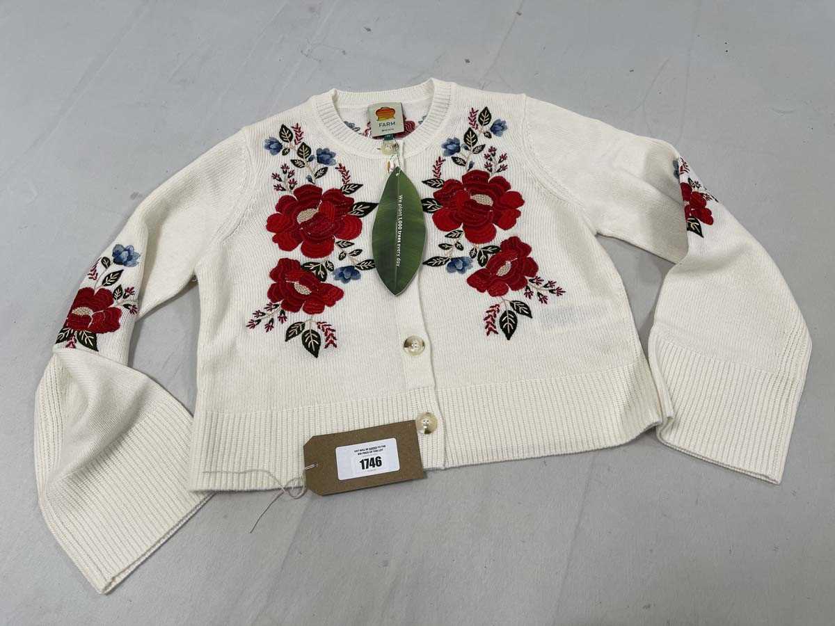 Lot Farm Rio cream flowers embroidered knit...