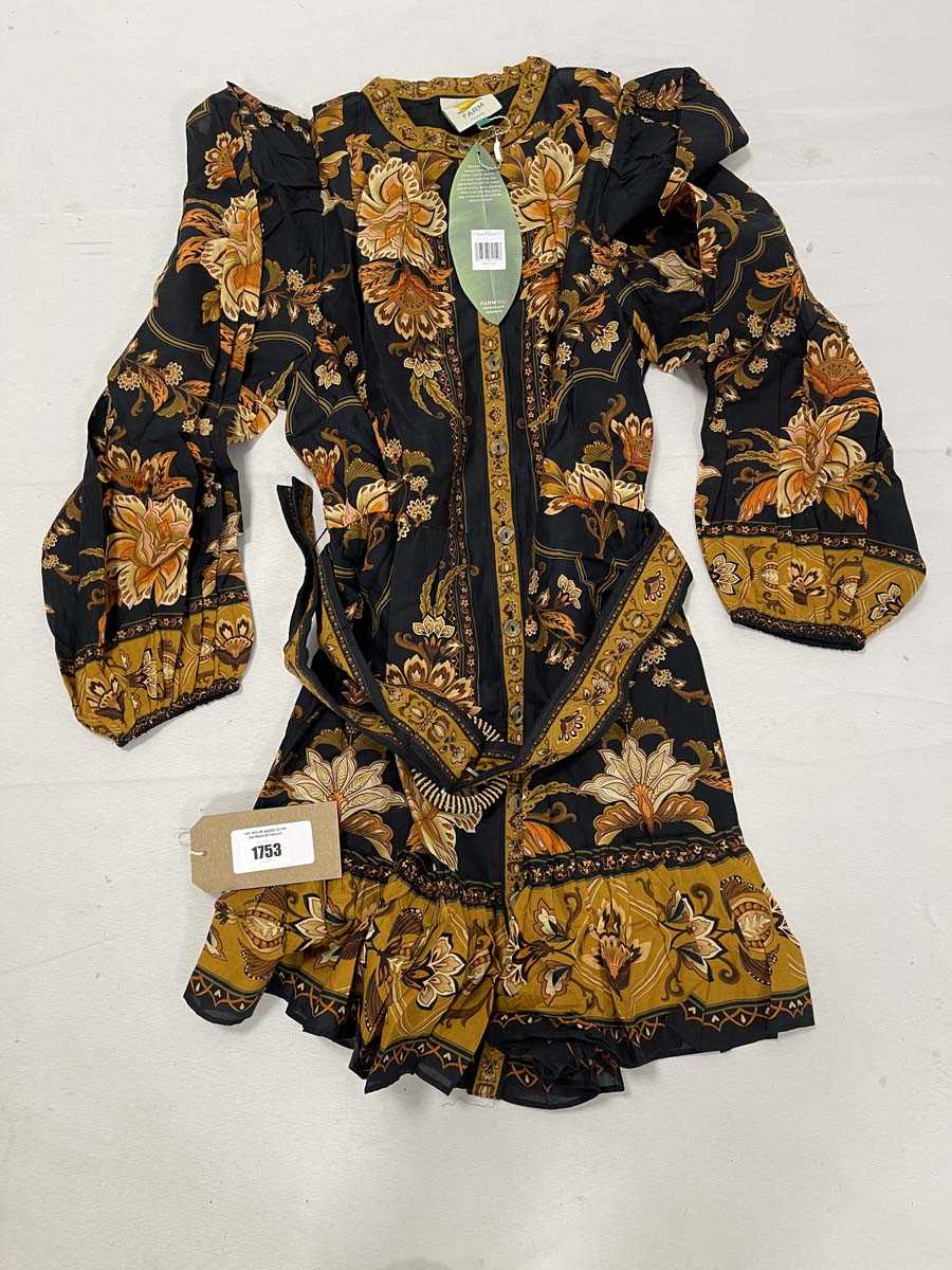 Lot Farm Rio majestic garden black mini dress size...