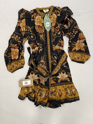 Lot Farm Rio majestic garden black mini dress size...