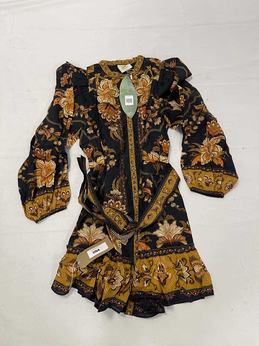 Lot Farm Rio majestic garden black mini dress size...