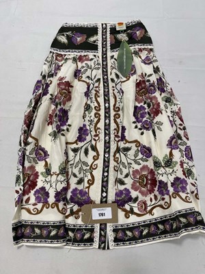 Lot Farm Rio roccoco flowers cream midi skirt size S