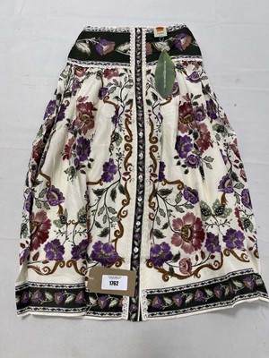 Lot Farm Rio roccoco flowers cream midi skirt size S