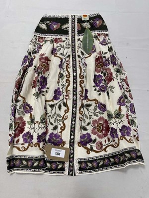 Lot Farm Rio roccoco flowers cream midi skirt size S