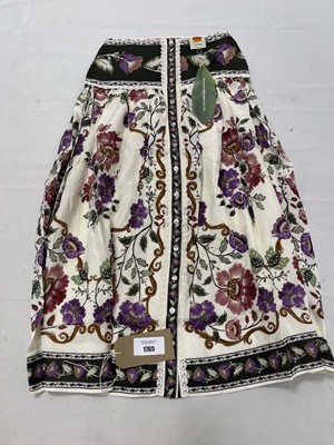 Lot Farm Rio roccoco flowers cream midi skirt size S