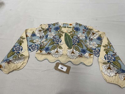 Lot Farm Rio garden scarf blue long sleeve blouse...