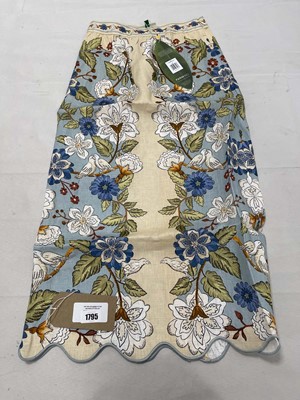 Lot Farm Rio garden scarf blue midi skirt size M