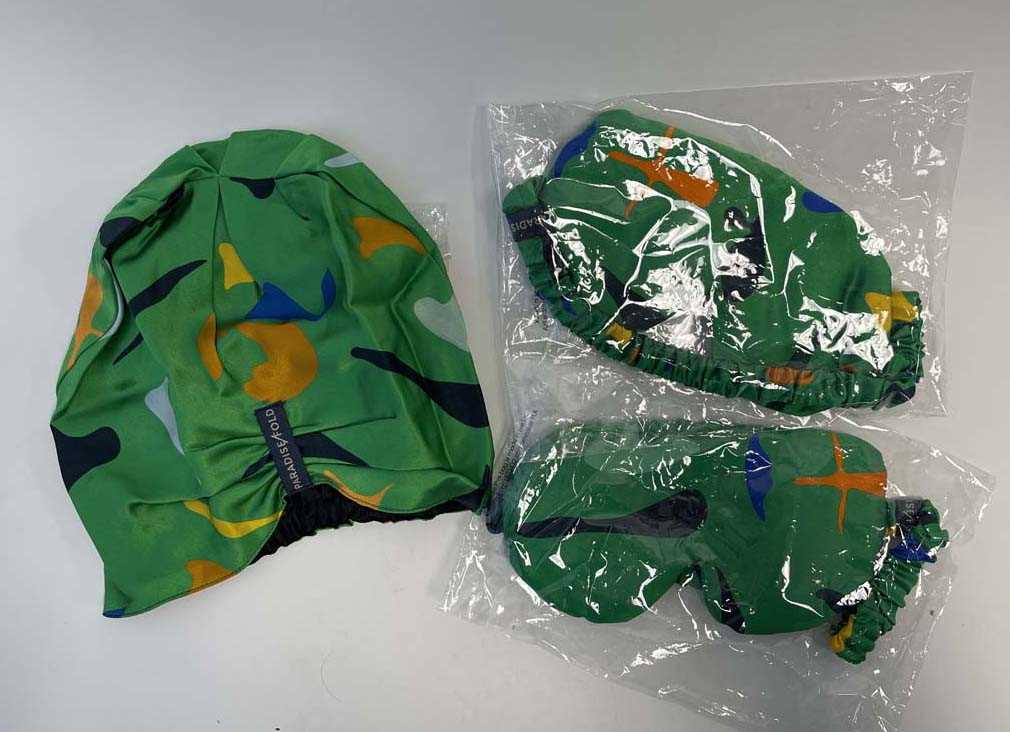 Lot 2x Paradise/Fold Silk Eye Masks with Silk Turban