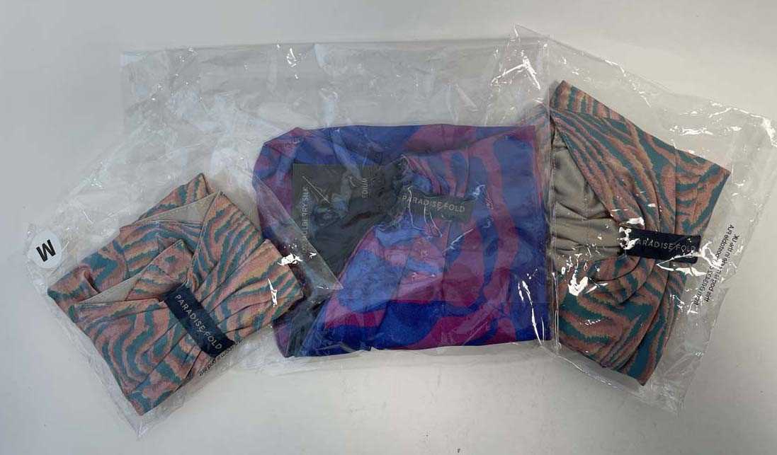 Lot 3x Paradise/Fold Silk Turban (various styles)